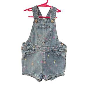 *CLOSEOUT SALE-BUNDLE ONLY* Splatter Shortalls - The Children's Place - 18-24mo
